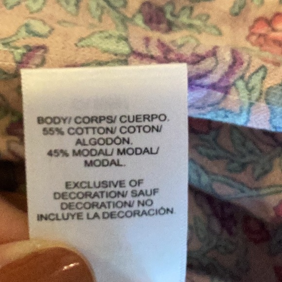 NWOT Lucky Brand Floral Boho Peasant Blouse, Size L - Picture 10 of 10